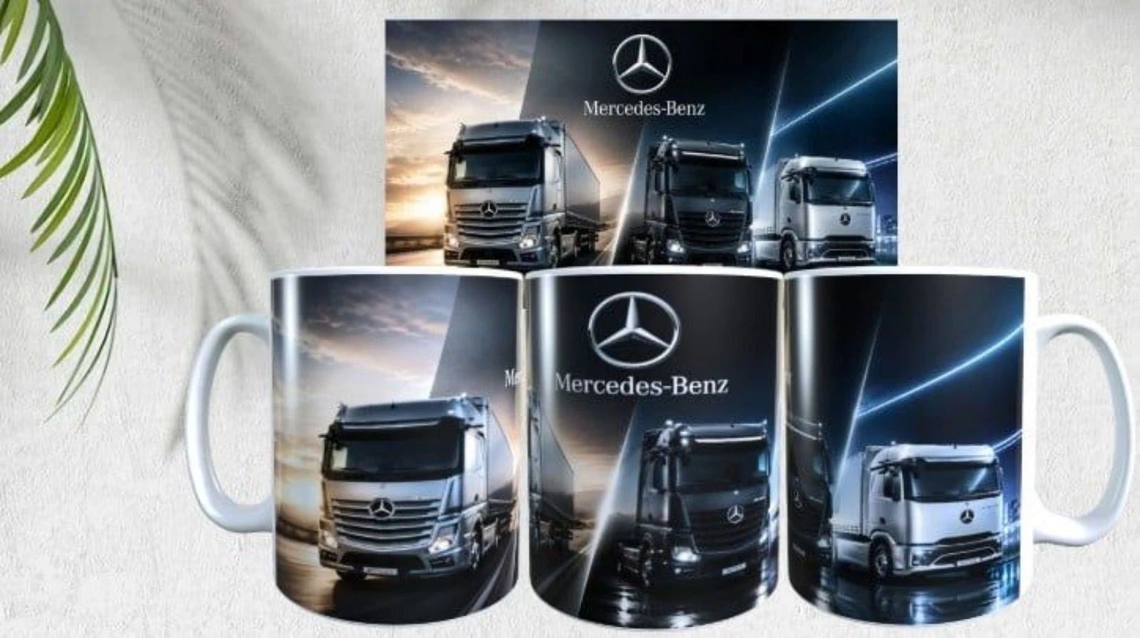 Mug camions Mercedes-Benz, passionné, poids-lourds, métier